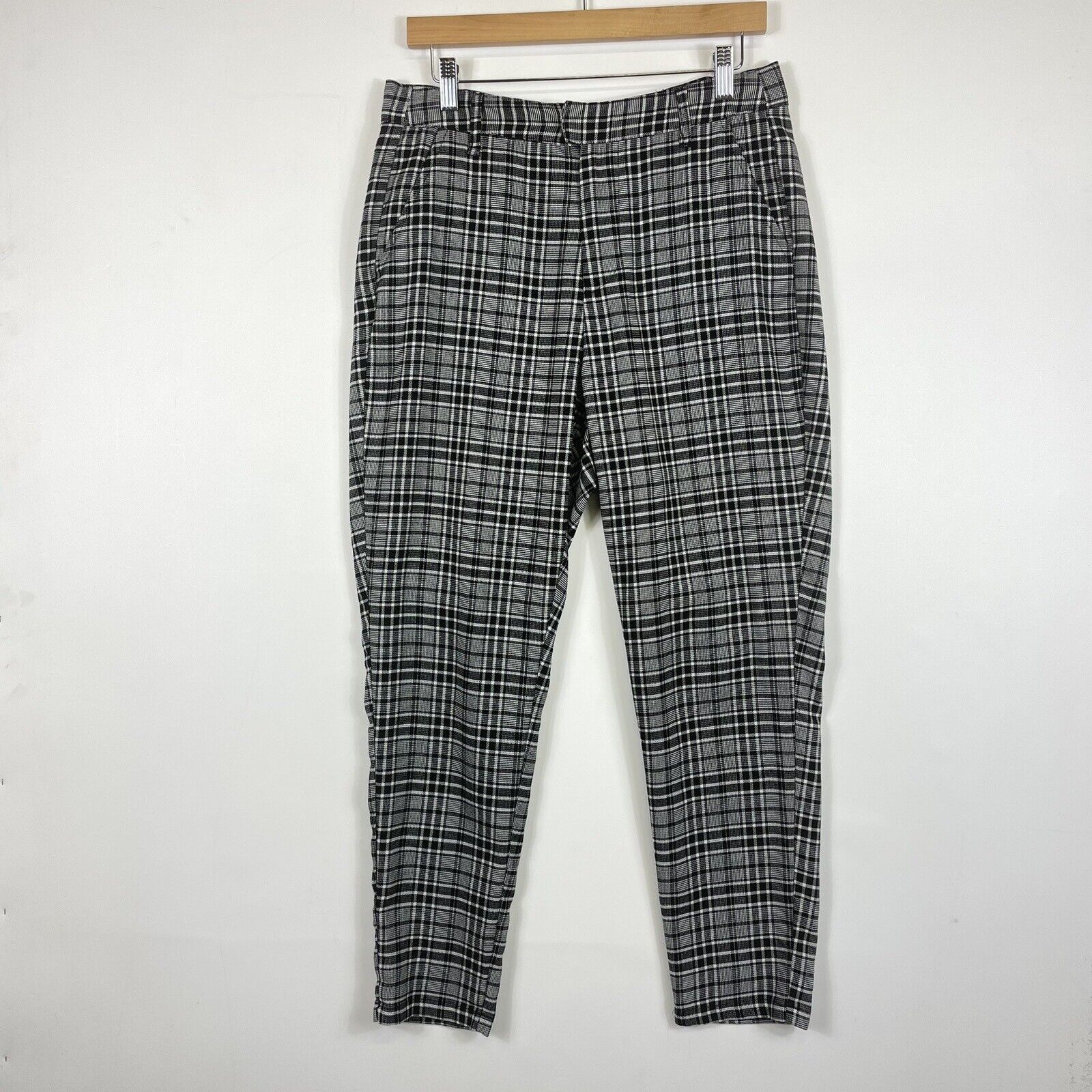Hot Topic Plaid Trousers Womens Medium Black White Dark Academia Grunge Alt